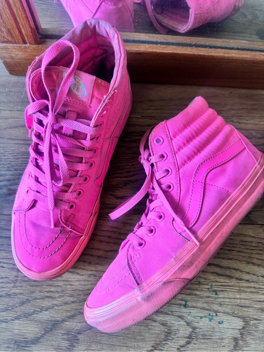 Vans Women’s Pink High-Top Sneakers